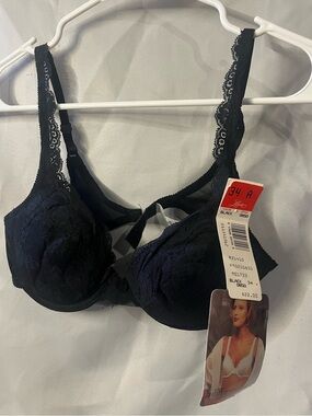 Vintage NWT Black Lilyette Push-Up Bra Size 34A